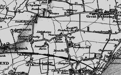 Old map of North Shoebury in 1895