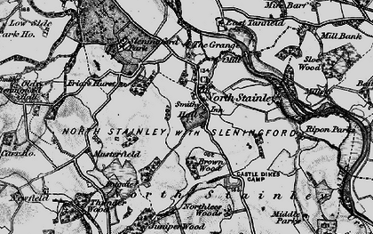 Old map of Bellflask in 1897