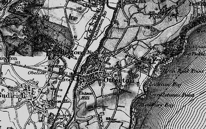 Old map of Bicton Park in 1898