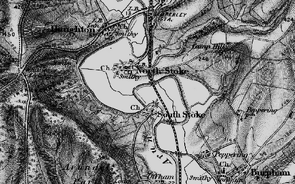 Old map of North Stoke in 1895