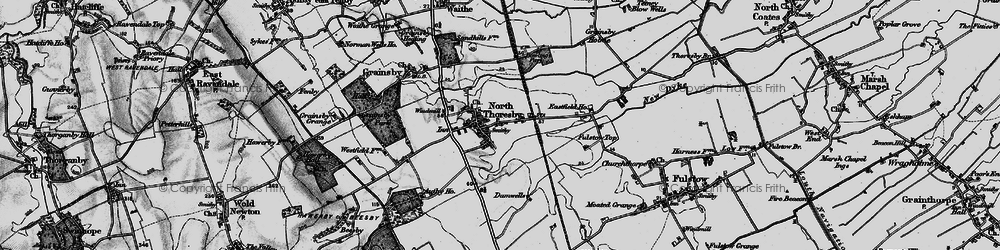 Old map of North Thoresby in 1899