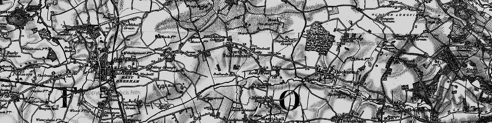 Old map of North Tuddenham in 1898