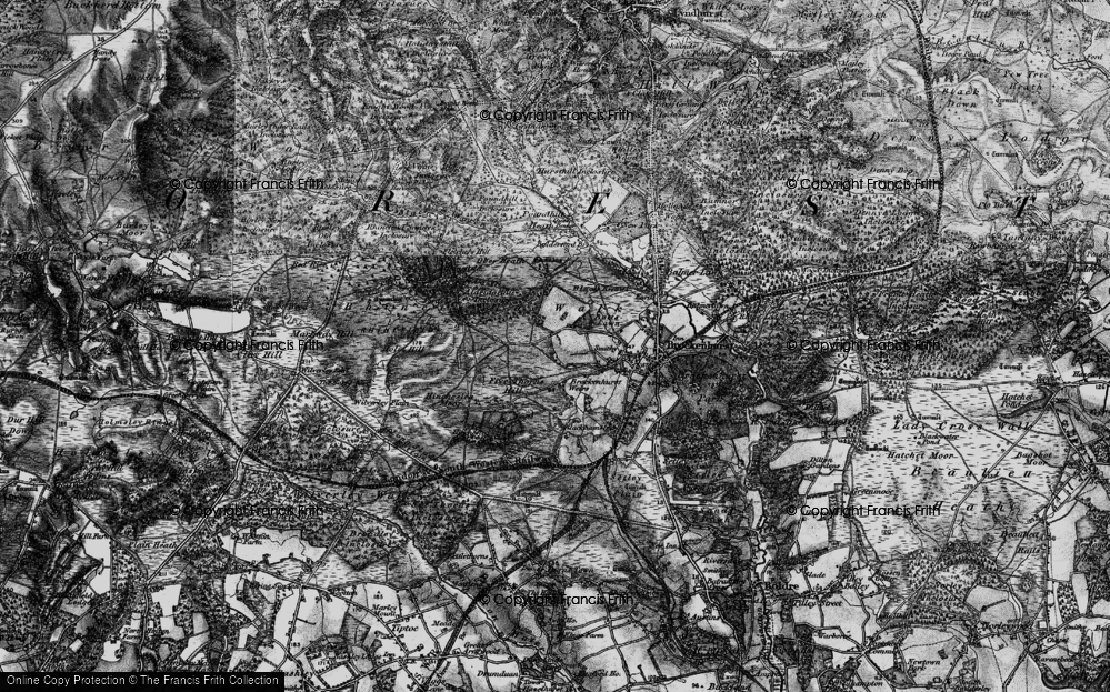 Old Map of Historic Map covering White Moor in 1895