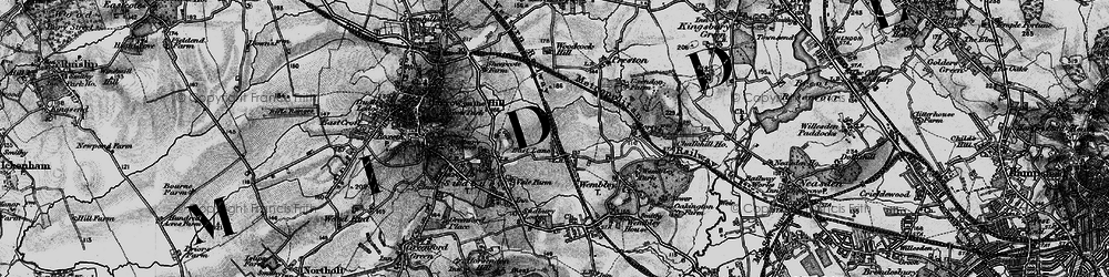 Old map of North Wembley in 1896