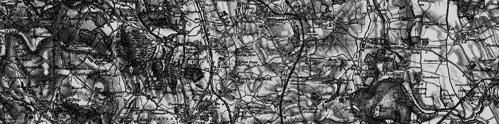 Old map of North Wingfield in 1896