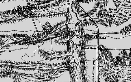 Old map of North Witham in 1895