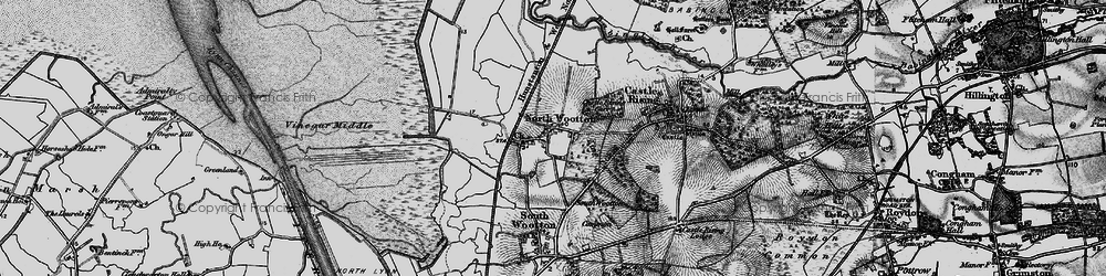Old map of Wooton Marsh in 1893