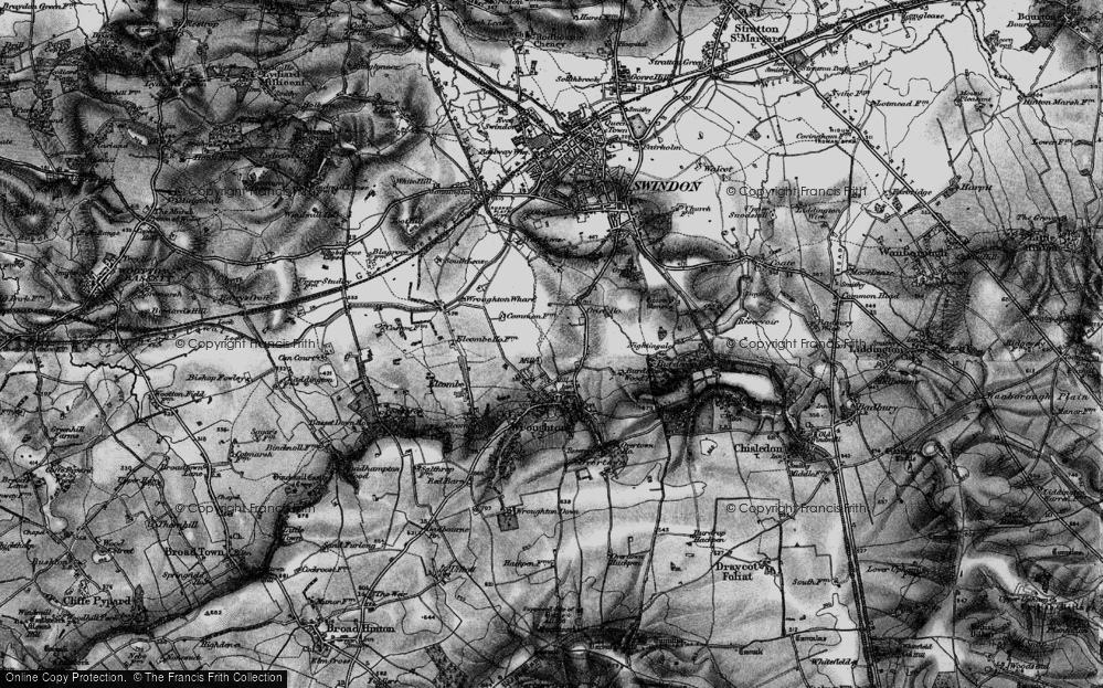 Old Map of North Wroughton, 1898 in 1898