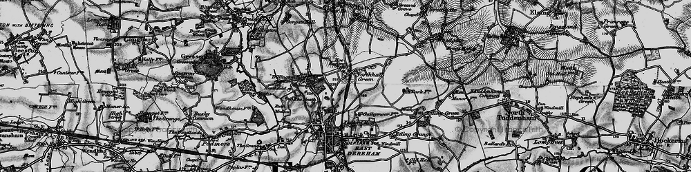 Old map of Northall Green in 1898