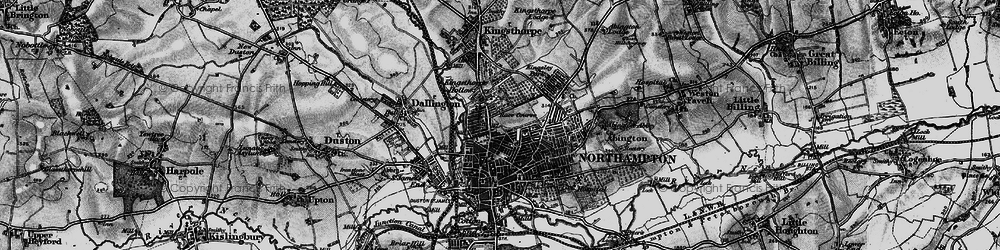 Old map of Northampton in 1898