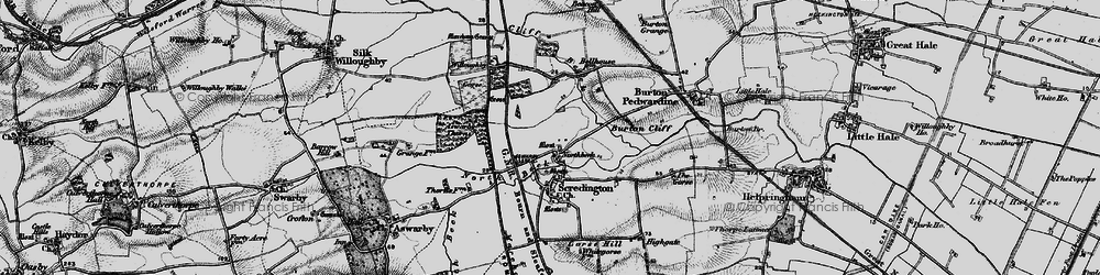 Old map of Aswarby Thorns in 1895