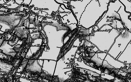 Old map of Northbourne in 1895