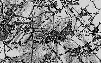 Old map of Northbourne in 1895