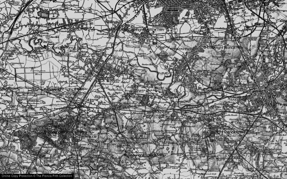 Old Map of Northern Moor, 1896 in 1896