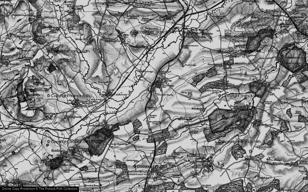Old Map of Historic Map covering Corby Tunnel in 1898