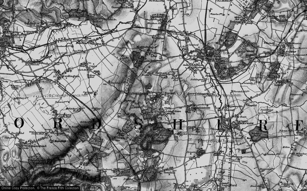 Old Map of Northill, 1896 in 1896