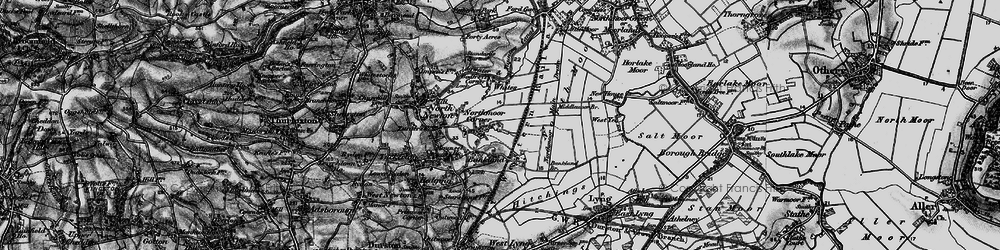 Old map of Northmoor Corner in 1898