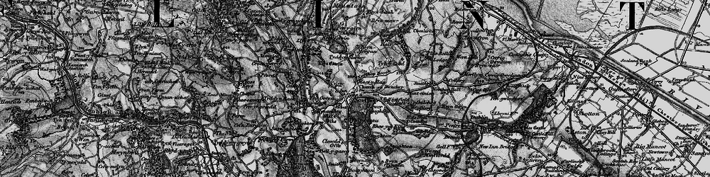 Old map of Northop in 1896