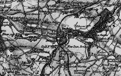 Old map of Northop Hall in 1896