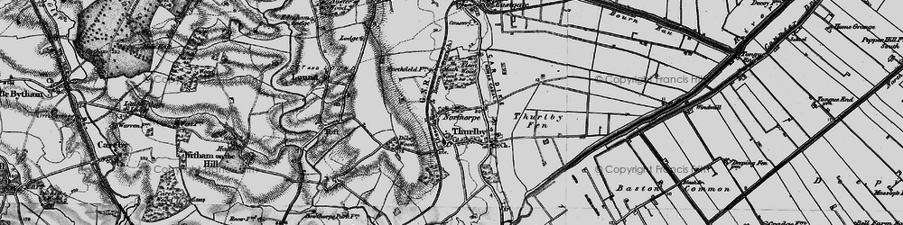 Old map of Northorpe in 1895