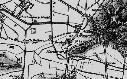 Old map of Northover in 1898