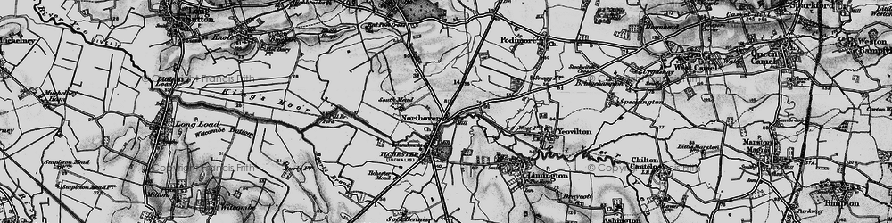 Old map of Northover in 1898