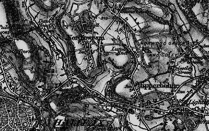 Old map of Northowram in 1896