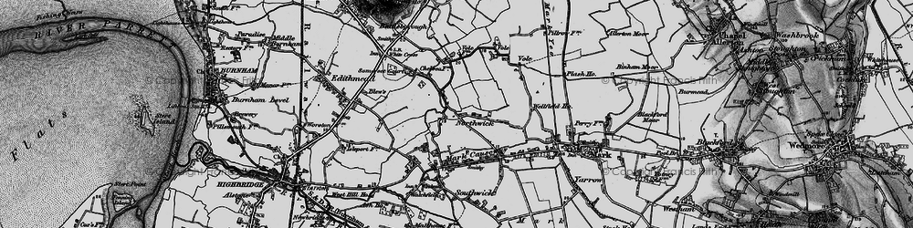 Old map of Northwick in 1898