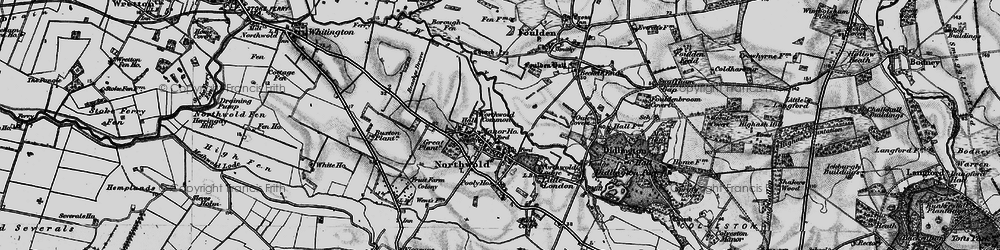 Old map of Northwold in 1898