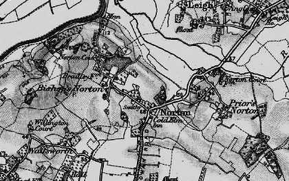 Old map of Norton in 1896