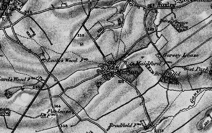 Old map of Ladyswood in 1898