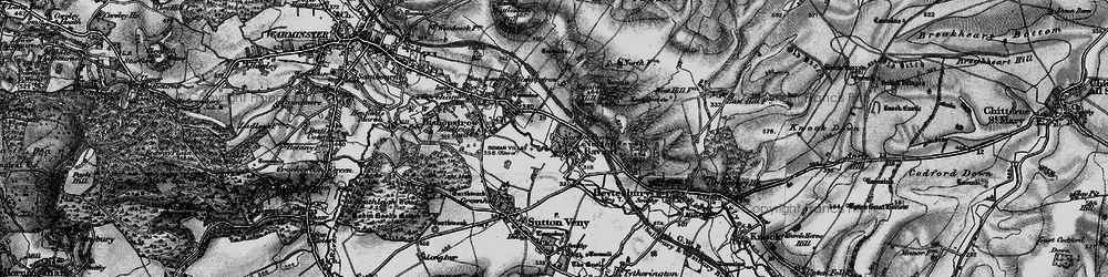 Old map of Bishopstrow Down in 1898