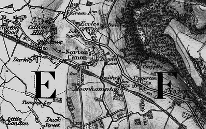 Old map of Norton Canon in 1898