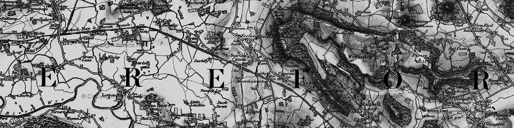 Old map of Bunn's Lane in 1898