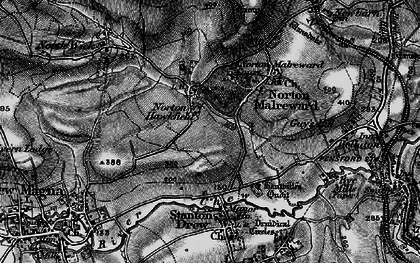 Old map of Norton Hawkfield in 1898