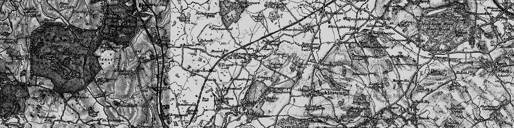 Old map of Norton in Hales in 1897