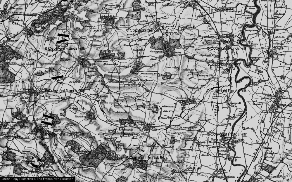 Old Map of Norwell Woodhouse, 1899 in 1899