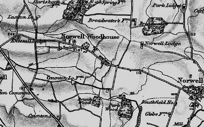 Old map of Norwell Woodhouse in 1899