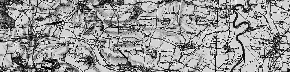 Old map of Norwell Woodhouse in 1899