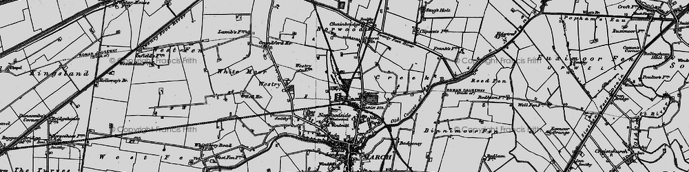 Old map of Binnimoor Fen in 1898