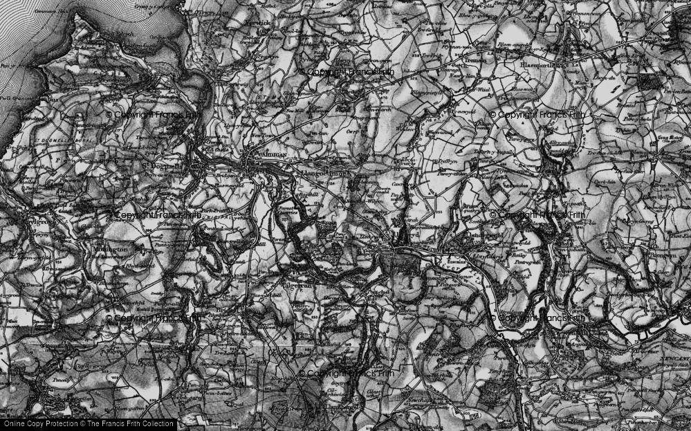 Old Map of Noyadd Wilym, 1898 in 1898