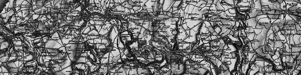 Old map of Noyadd Wilym in 1898