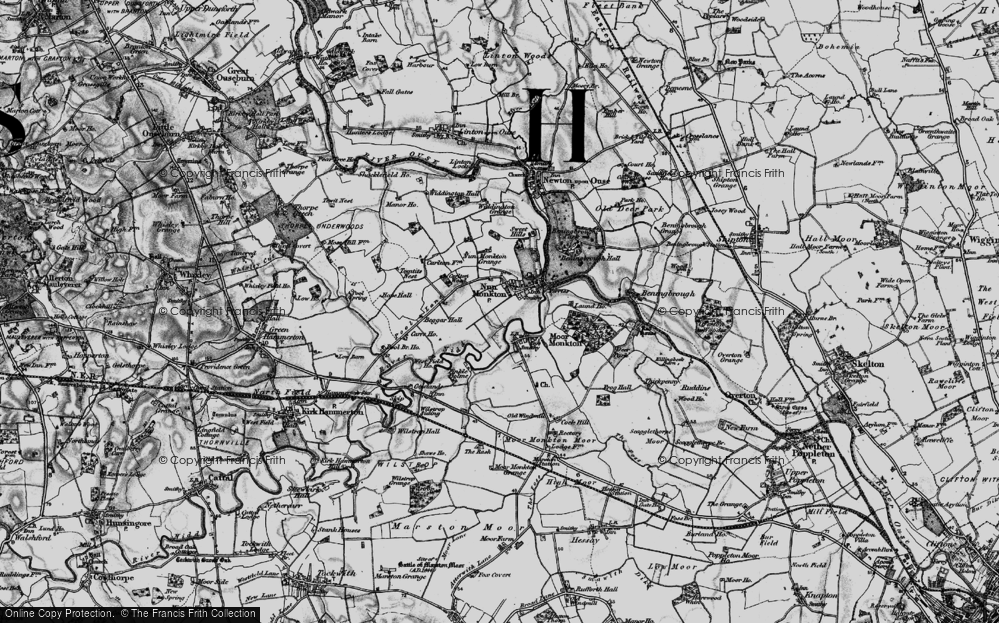 Old Map of Nun Monkton, 1898 in 1898