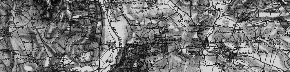 Old map of Nuneham Courtenay in 1895