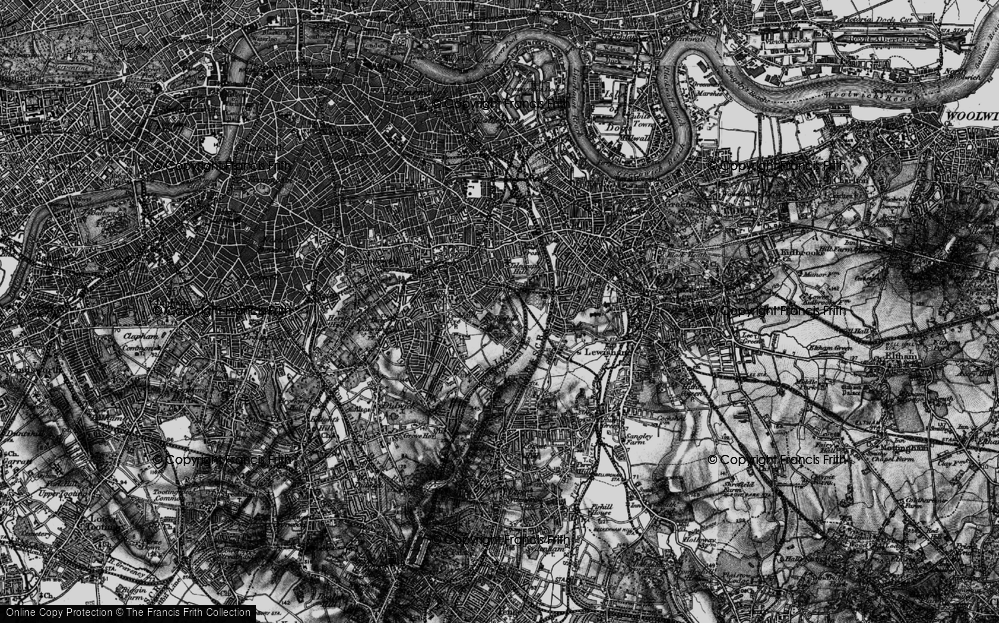 Old Map of Nunhead, 1896 in 1896