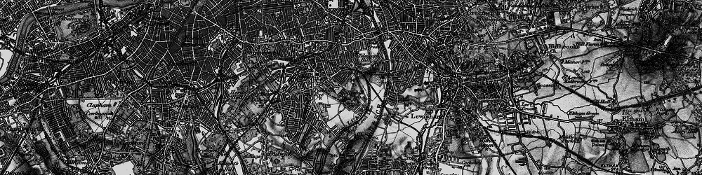 Old map of Nunhead in 1896