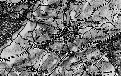 Old map of Nunney in 1898