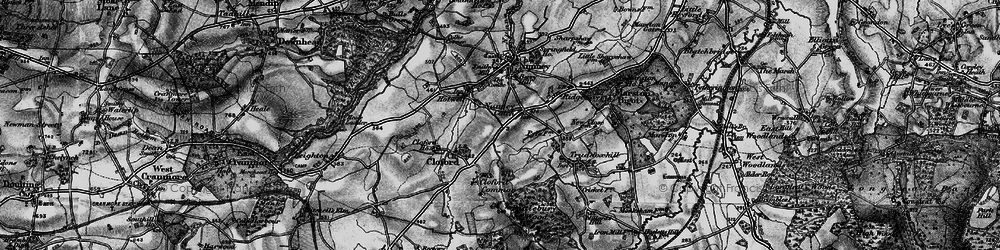 Old map of Nunney Catch in 1898