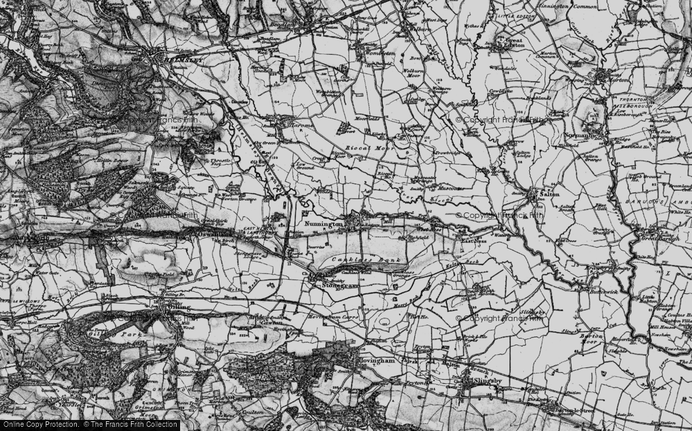 Old Map of Nunnington, 1898 in 1898