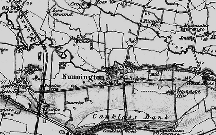 Old map of Nunnington in 1898